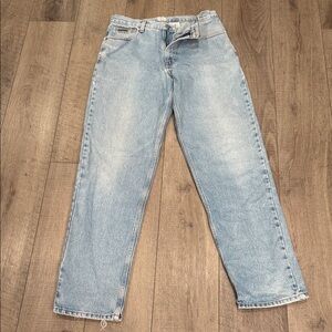 Calvin Klein Mens Straight Leg Light Blue Jeans Size 33